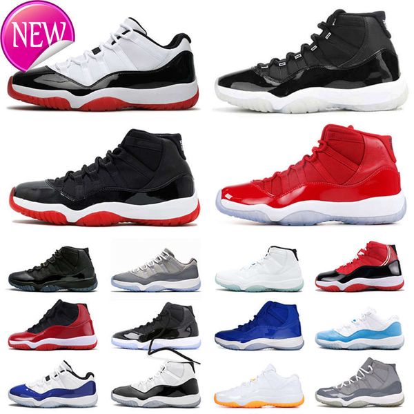 

2022 with box x stock jumpman 11 25th basketball shoes mens womens 11s concord high low bred sport sneakers r, Black