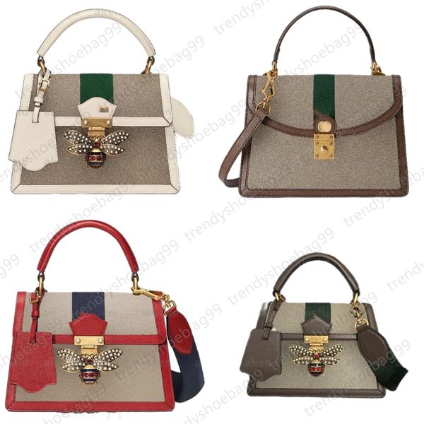 Bolsas de mão femininas de alta qualidade, bolsas de ombro de couro genuíno, padrão de letras, fivela de abelha, bolsas femininas flip, quatro cores