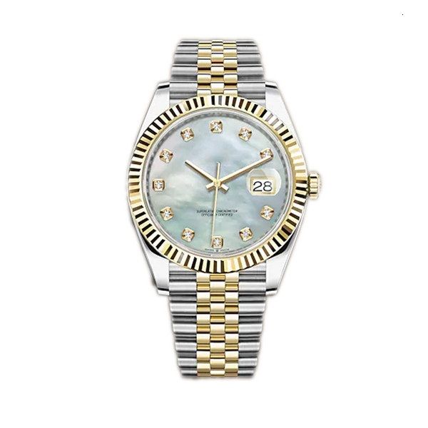 

mens mechanical watches 36/41mm automatic stainless steel luminous waterproof 28/31mm quartz women watch couples style classic wristwatches, Slivery;brown