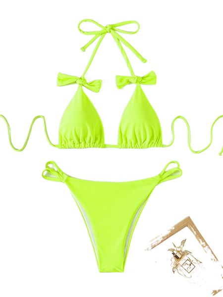 

knot f.ront h.alter t.riangle b.ikini swimsuit 02qi#, White;black