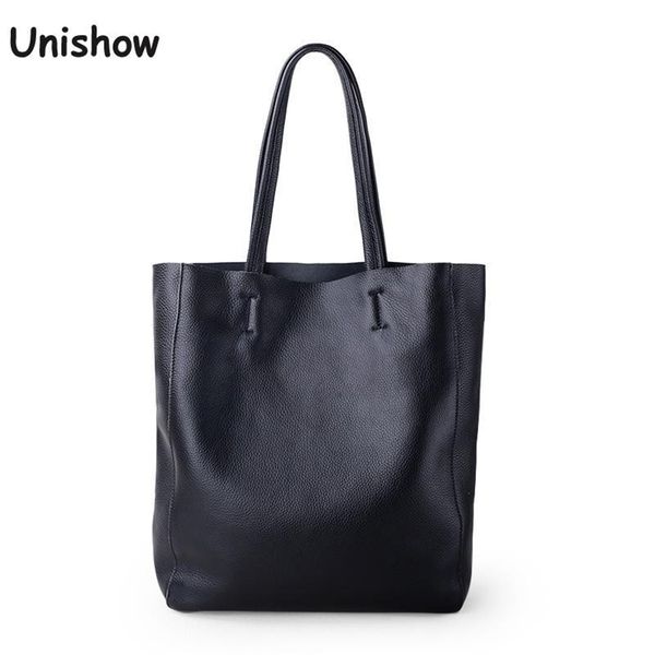 

simple casual women shoulder luxury genuine leather lady handbags large female bag 220602