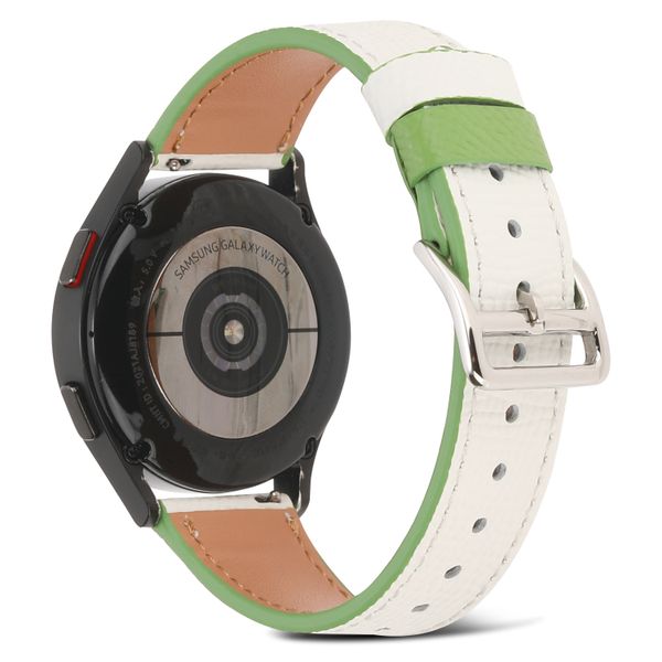 Дизайнер Smart Watch Bands для Samsung Smart Watch ремни 20 мм 22 мм Wowen Smart Wwatch Белый кожаный ремешок с красочными мужски