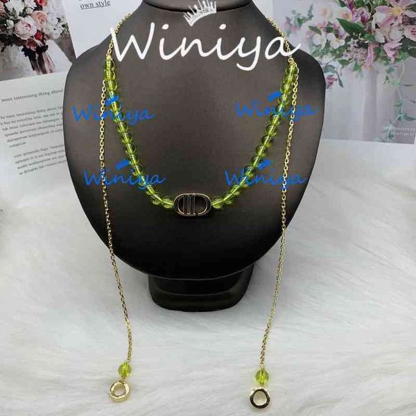 

necklace new letter round bead earphone chain temperament personality trend fashion necklace, Silver