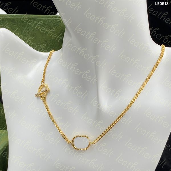 

double letter pendant necklaces luxury gold thin chain necklace chic diamond necklace hip hop women jewelry gift, Silver