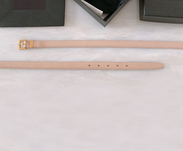 

womens nude leather belt gold tone metal buckles adjustable, Black;brown