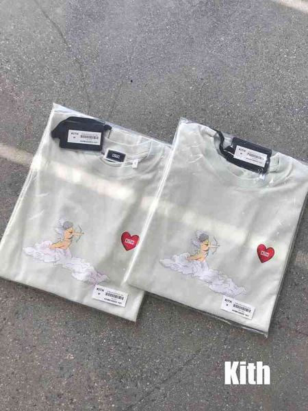 

clothing t-shirt 21ss kith t shirt men women cupid archery love print fashion trend comfortable loose simple casual tshirt55g9, White;black