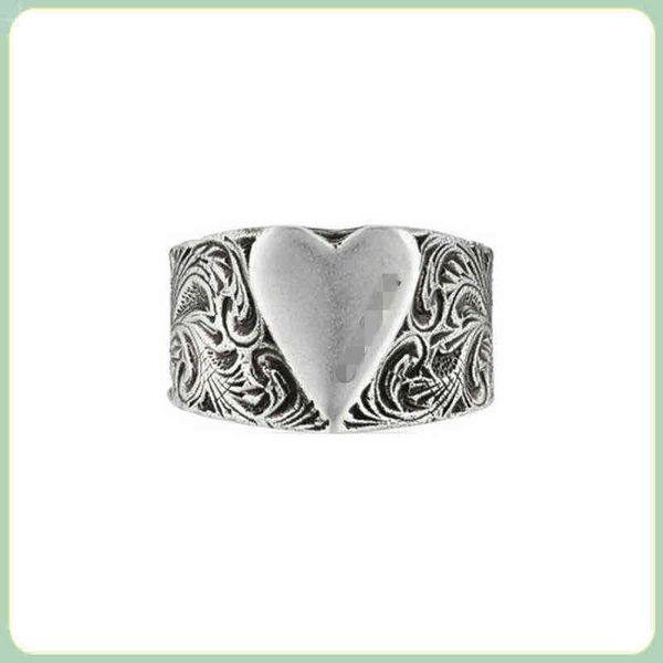 

factory outlet new love fashion trend used for men and women lovers with the same carved pattern pair ring, Silver