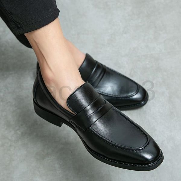 

dress shoes designer men's shoes fashionable versatile lofook taobao, Black