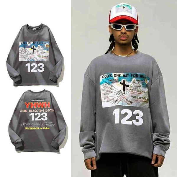 

branded street loose cross printed sweater men's long sleeve t-shirt jacket women's fashion unique design graphic men short sleeve, White;black