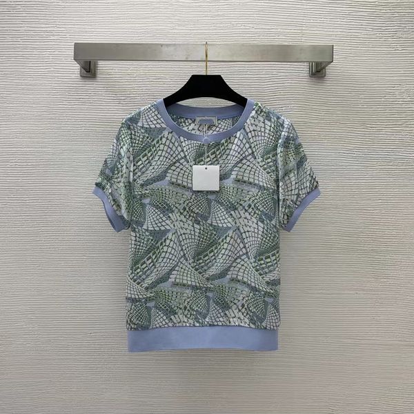 

milan runway 2022 summer autumn o neck short sleeve print designer tees brand same style t-shirt 0521-10, White