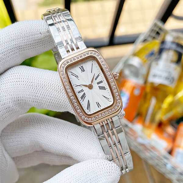 

women watch inlaid diamonds quartz movement watches ladies business wristwatches sappire waterproof montre de luxe fashion wristwatch, Slivery;brown