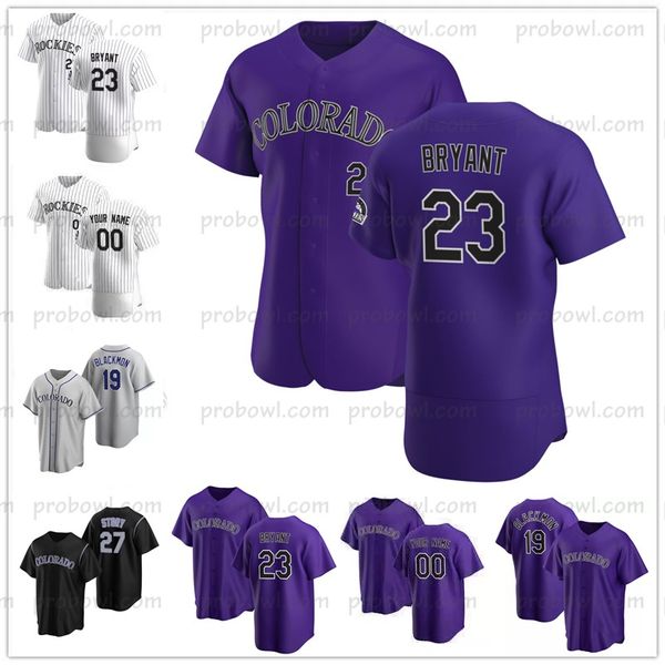 

kris bryant baseball jerseys trevor story charlie blackmon todd helton larry walker jose iglesias ryan mcmahon c. j. cron raimel tapia monte, Blue;black