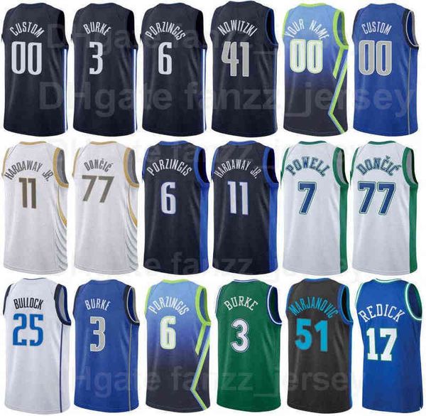 

screen print basketball dorian finney-smith jersey 10 maxi kleber 42 dwight powell 7 boban marjanovic 51 jj redick 17 reggie bullock 25 luka, Black