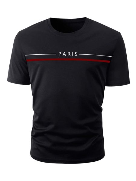 

men striped & letter graphic tee t8dr#, White;black