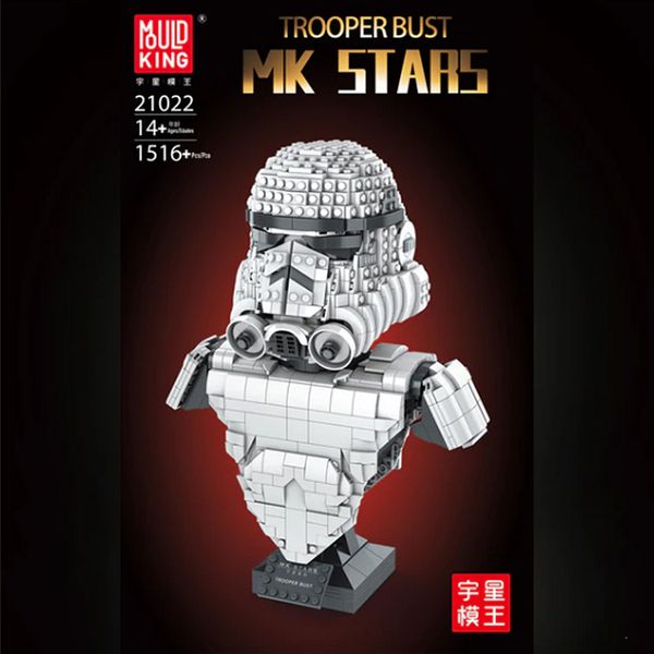 

lepin moc blocks mould king 21022 trooper bust display building set without original box for adults collectible gift model-hy