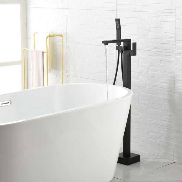 

single handle floor mounted tanding tub filler