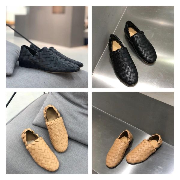 

designer slipper casual shoes intrecciato leather slippers leather shoe party outdoor classic style black brown size 35-40 tzy