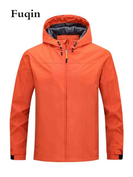 Giubbotto bomber primaverile da uomo con cappuccio tinta unita da trekking cappotto maschile tasca con zip abbigliamento da uomo all'aperto sport casual per