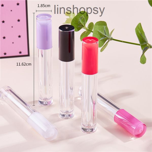 

factory outlet lipstick tube ml281 lip gloss round glaze empty capacity 5ml internal spraying process