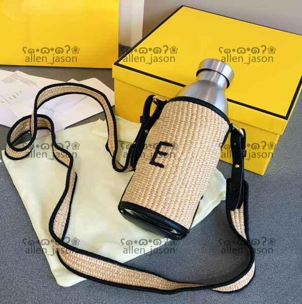 

weave durable kettle stainless steel 500ml water bottles adults children outdoor luxury cycling sports thermal insulation designer hipster c