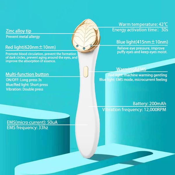 

microcurrent vibrating eye &amp face massager face lifting device anti-aging skin rejuvenation galvanic spa wrinkle remove mach