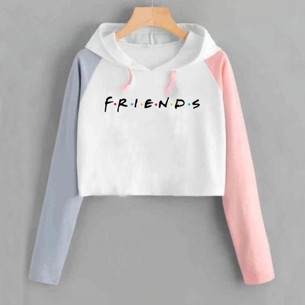 

friends tv show sweatshirt tv series pullover cropped hoodie harajuku printed entral perk cafe sweatshirts moletom feminino y200610, Black