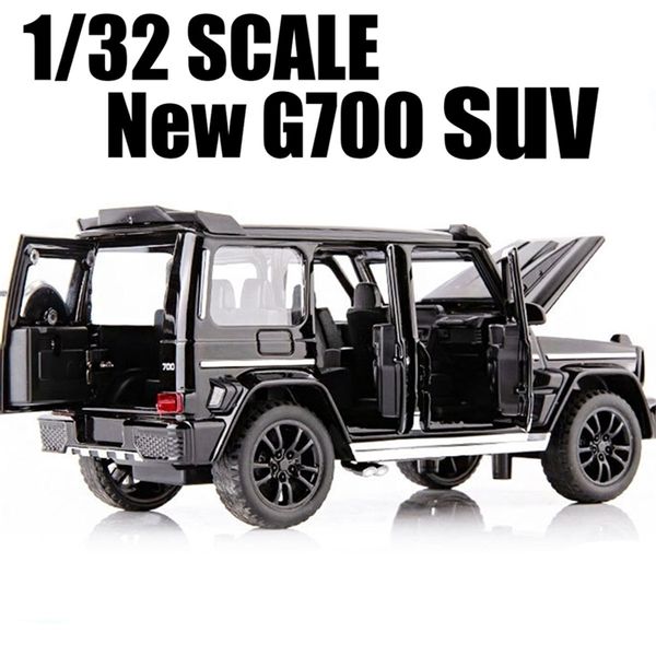 Hohe Simulation 1/32 G700 G65 SUV Diecast Metall Spielzeug Auto Modell Fahrzeug Sound Licht Zurückziehen Kinder Spielzeug Geschenke Sammlung 220608