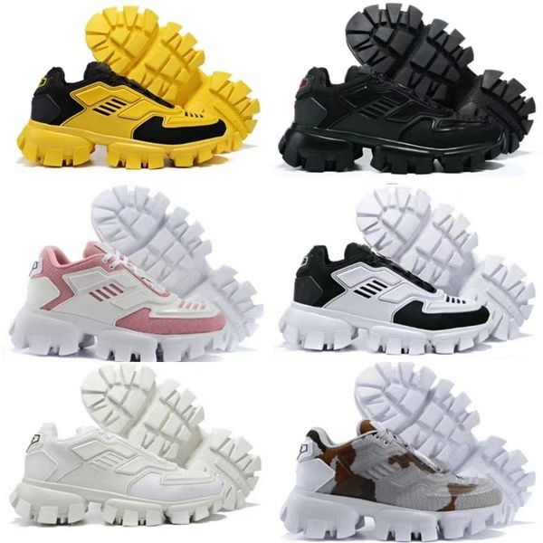 

prad shoesprad designer cloudbust thunder shoes knit sneaker luxury designer oversized sneakers lightweight rubber sole shoe women plus size, Black