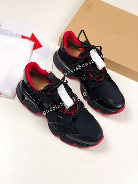 

popular designer shoes for men women screener leather vintage distressed stripe bottom casual luxury size35-47, Black