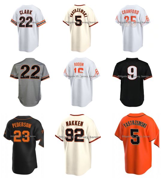 SL Joc Pederson SF Baseball -Trikot -Giganten Brandon Crawford Carlos Rodon Mike Yastrzemski J.D. Davis Alyssa Nakken Will Clark Wilmer Flores