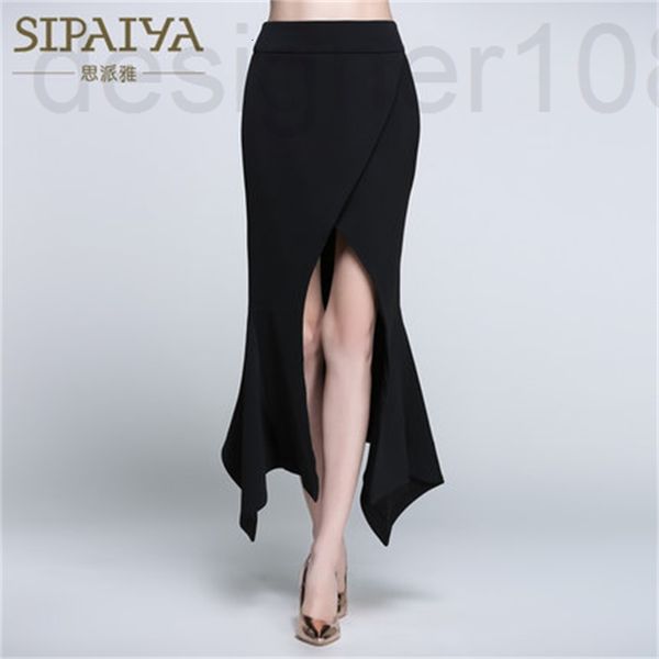

two piece dress designer 2021 summer new split slim hip wrap skirt mid length one-step 3tbg, White