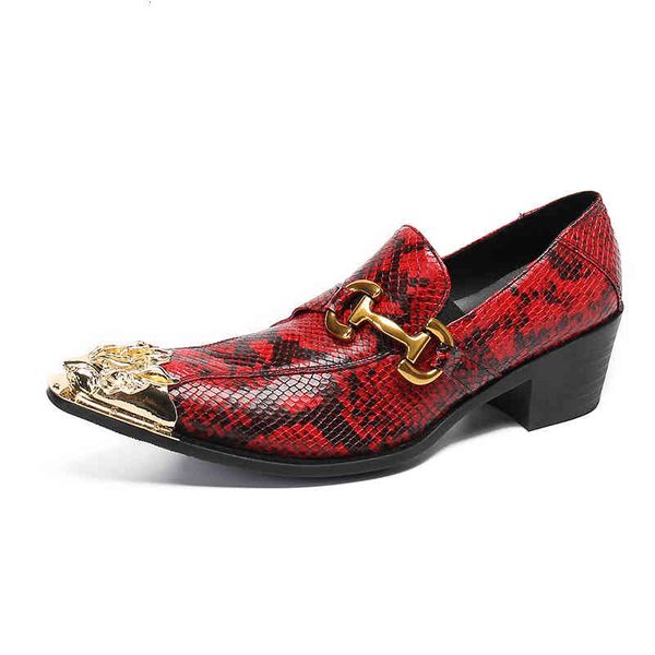 

dress shoes pointed toe overshoot raised heel men's shoes bright leather trendy business casual british korean red, Black