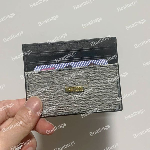 

card holders credit id mens women designer luxury slim cardholders man card wallet fashion leather classic pocket organizer print brown blac, Brown;gray