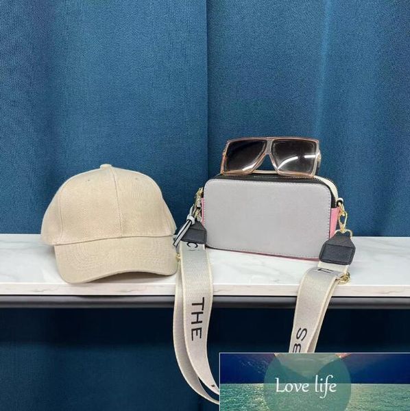 

simple classic letter leather handbags camera bag women wide shoulder straps shoulders bags wallet brand crossbody flap