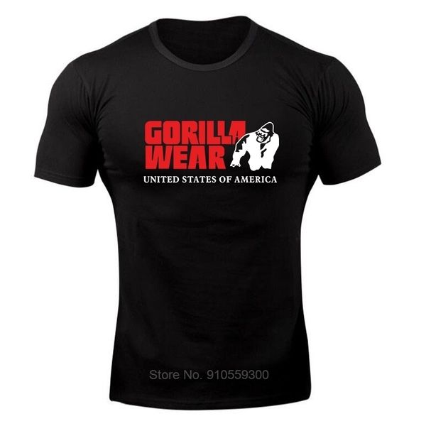 

men's gorilla wearing print tees summer cotton o neck short sleeve t shirt men fashion trends fitness tshirt 220419, White;black
