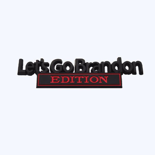 3D-Metall-Alphabet-Autoaufkleber, Überzug, Buchstaben, Abzeichen „Lets Go Brandon“, Logo-Emblem, Automobile, Außendekoration