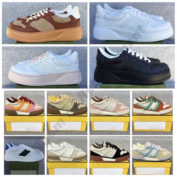 Com box partida tênis sneaker 2022s sapatos casuais em relevo robuste robusto designer de camurça plana de baixa borracha de luxo sola pequena monstro grande olho masculino feminino