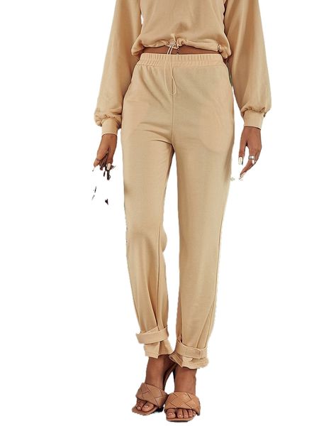 

simplee slant pockets tie hem sweatpants g5wh#, Black;white