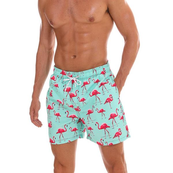 

men's swimwear flamingo print men's swimsuits summer men board swimming trunk short boxer briefs beach shorts sungas bathing suits