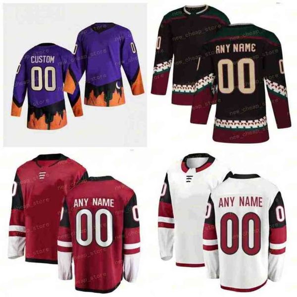 Hóquei no gelo personalizado 44 Zack Kassian 9 Clayton Keller Jersey 18 Logan Cooley 81 Phil Kessel Uniforme esportivo em branco manga comprida preto reverso retro ed