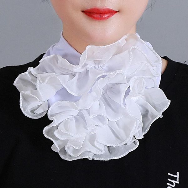 Guarda de chiffon floral coreana Guarda de colarinho falso Hedging Summer Mulheres de seda de seda de gelo Proteção do cervical Bibs de cabeça de cabeça p51