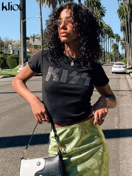 

casual simple t-shirt women harajuku shiny diamonds o-neck short sleeve body-shaping streetwear hipster clothing, White