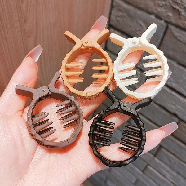 

fashion frosted simple hiar clip claws hairpin barrettes for women girls accessories headwear wholesale, Slivery;white