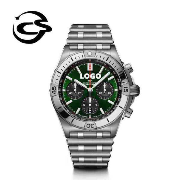 Data de relógio Uxury GMT Luxo Mechanical Es GF Factory Edition B01 42mm Asia 7750 Movimento multifuncional especial verde especial