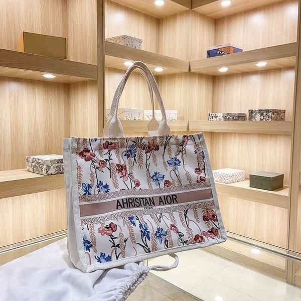 

cotton hemp women's bag 2022 new fashion portable canvas shoulder graffiti printing large capacity tote bag
