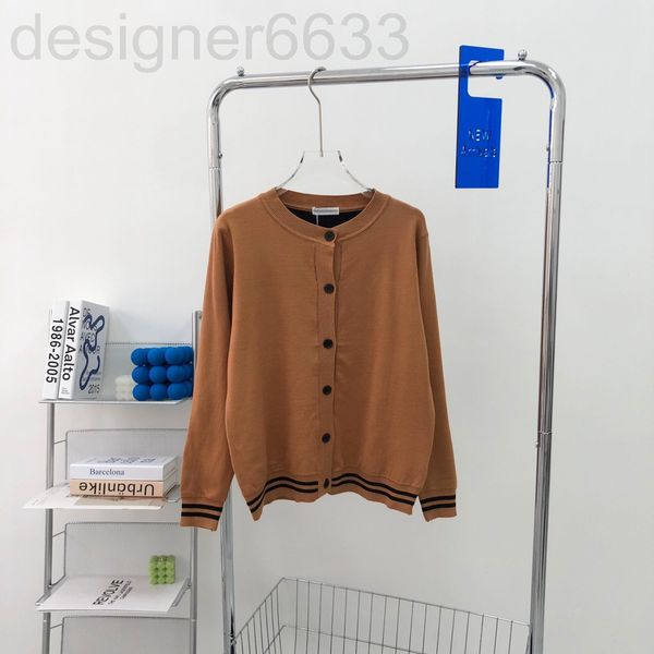 

women's sweaters designer chao brand letter jacquard embroidery knitted cardigan loose long sleeved sweater coat in autumn and winter w, White;black