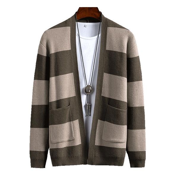

men's sweaters autumn and winter men's fashion trend casual cardigan sweater solid color loose warm -4xlmen's, White;black