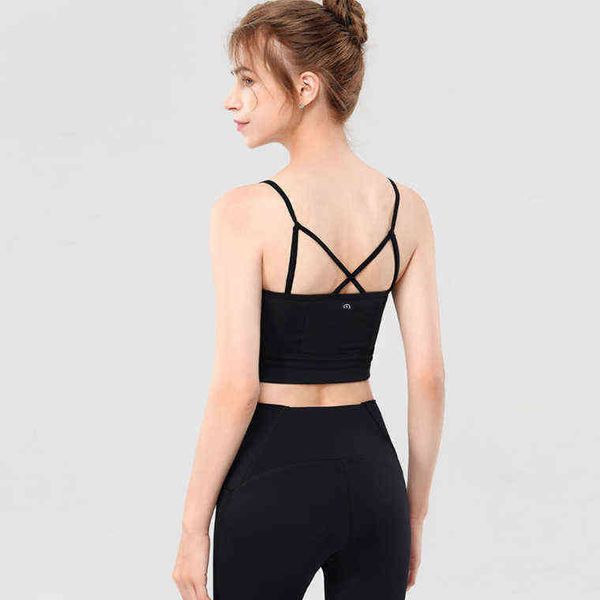 

lulu lu-wb9203 bras brand beautiful back yoga vest women's shockproof gathering shaping fitness bra sports underwear lvsg, Red;black