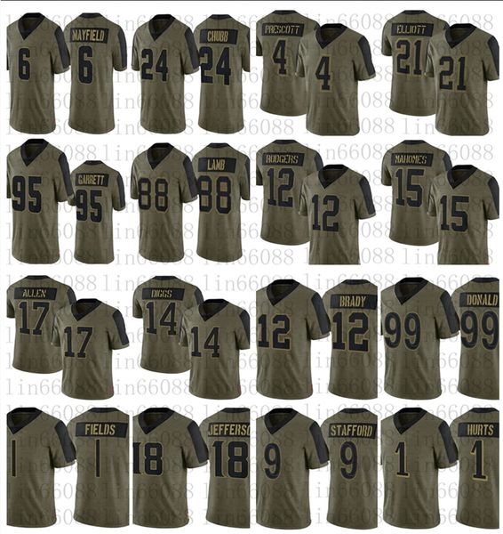 

herbert diggs 2021 salute to service watt football jersey, Black;red