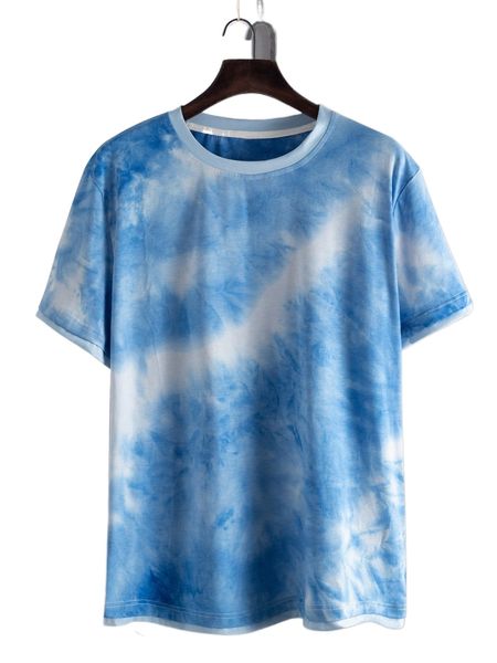 

men tie dye 2 in 1 tee j161#, White;black